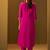 Floral Printed A-Line Mirror Work Kurta With Trouser