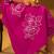 Floral Printed A-Line Mirror Work Kurta With Trouser