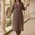 Floral Printed Pure Cotton Straight Kurta With Trousers