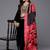 Floral Yoke Design Sequinned Velvet Straight Kurta With Trousers & Dupatta