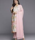 Women Floral Embroidered Kurta with Palazzos & Dupatta