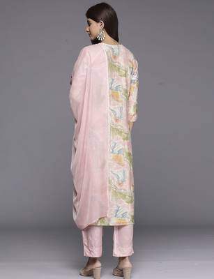 Women Floral Embroidered Kurta with Palazzos & Dupatta 3