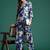 Floral PrintedV-Neck Pure Cotton Straight Kurta With Trousers