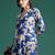 Floral PrintedV-Neck Pure Cotton Straight Kurta With Trousers