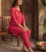 Women Ethnic Motifs Printed Regular Gotta Patti A-Line Kurta with Trousers