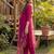 Women Floral Embroidered Regular Thread Work Liva Kurta with Trousers & With Dupatta