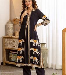 Women Ethnic Motifs Printed Panelled Kurta with Trousers