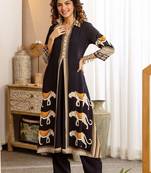 Women Ethnic Motifs Printed Panelled Kurta with Trousers