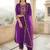 Women Floral Embroidered Regular Thread Work Liva Kurta with Trousers & With Dupatta