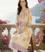 Women Floral Printed Pleated Pure Cotton Kurta with Trousers