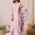 Women Embroidered Regular Thread Work Kurta with Trousers & With Dupatta