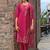 Women Floral Embroidered Regular Thread Work Liva Kurta with Trousers & With Dupatta
