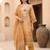 Women Floral Printed Regular Thread Work Linen Kurta with Trousers & With Dupatta