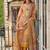 Women Floral Printed Regular Thread Work Linen Kurta with Trousers & With Dupatta