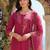 Women Floral Embroidered Regular Thread Work Liva Kurta with Trousers & With Dupatta