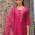 Women Floral Embroidered Regular Thread Work Liva Kurta with Trousers & With Dupatta