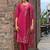 Women Floral Embroidered Regular Thread Work Liva Kurta with Trousers & With Dupatta