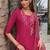 Women Floral Embroidered Regular Thread Work Liva Kurta with Trousers & With Dupatta