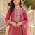 Women Floral Embroidered Regular Thread Work Kurta with Trousers & With Dupatta