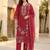 Women Floral Embroidered Regular Thread Work Kurta with Trousers & With Dupatta