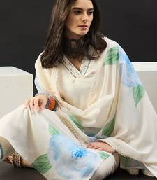 Women Floral Printed Regular Linen Kurta with Trousers & With Dupatta