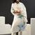 Women Floral Printed Regular Linen Kurta with Trousers & With Dupatta