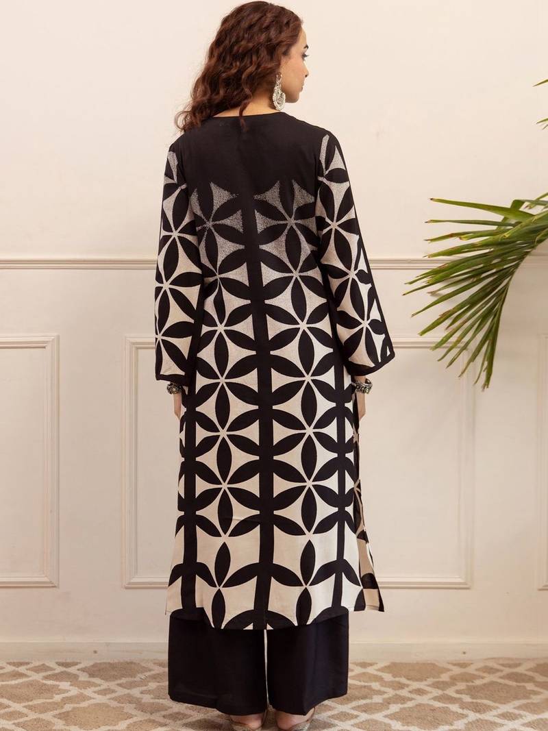 Women Printed Regular Kurta with Palazzos