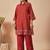 Women Motifs Embroidered Regular Thread Work Pure Cotton Kurta With Trousers