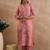 Women Floral Embroidered Regular Thread Work Kurta with Trousers