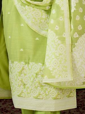 Women Ethnic Motifs Regular Kurta with Trousers & With Dupatta 5