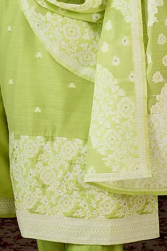 Women Ethnic Motifs Regular Kurta with Trousers & With Dupatta