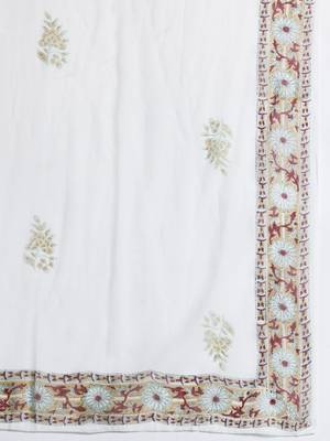 Floral Printed Empire Pure Cotton Kurta with Trousers & With Dupatta 4