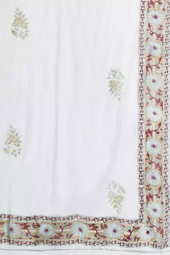 Floral Printed Empire Pure Cotton Kurta with Trousers & With Dupatta