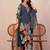 Women Floral Printed Regular Thread Work  Cotton Kurta with Palazzos & With Dupatta