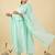 women floral embroidered cotton kurta with trousers & dupatta