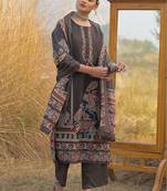 Women Ethnic Motifs Printed Regular Sequinned  Cotton Kurta with Trousers & With Dupatta