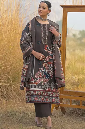 Women Ethnic Motifs Printed Regular Sequinned  Cotton Kurta with Trousers & With Dupatta