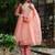 Floral Yoke Design Notch Neck Straight Kurta With Trousers & Dupatta