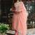Floral Yoke Design Notch Neck Straight Kurta With Trousers & Dupatta
