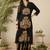Floral Printed Thread Work V-Neck Straight Kurta with Palazzos