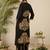 Floral Printed Thread Work V-Neck Straight Kurta with Palazzos