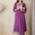 Floral Embroidered Thread Work Pure Cotton A-Line Kurta With Trousers