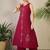 Adults-Women Woven Design Embroidered Cotton A-Line Kurta with Palazzos