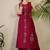 Adults-Women Woven Design Embroidered Cotton A-Line Kurta with Palazzos