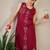 Adults-Women Woven Design Embroidered Cotton A-Line Kurta with Palazzos