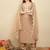 Floral Embroidered Thread Work Straight Kurta With Trousers & Dupatta