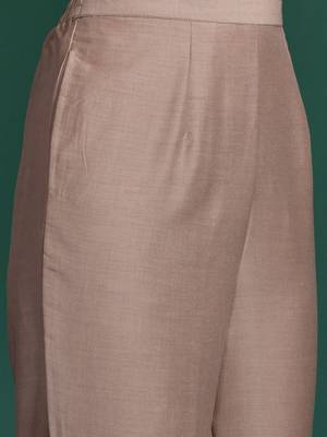 Floral Embroidered Thread Work Kurta With Trousers & Dupatta 3