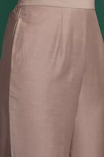 Floral Embroidered Thread Work Kurta With Trousers & Dupatta