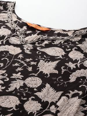 Floral Printed  Cotton Kurta with Salwar & With Dupatta 2
