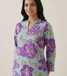 Women Floral Printed Regular Pure Cotton Kurta with Trousers